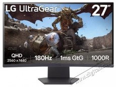 LG UltraGear&trade; 27GS60QC &iacute;velt gamer monitor, 27 , QHD, 180 Hz, 1 ms, FreeSync&trade;, fekete Iroda &eacute;s sz&aacute;m&iacute;t&aacute;stechnika - Monitor - Monitor - 533562