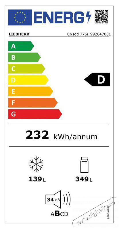 Liebherr CNsdd 776i Prime NoFrost Hűtő-fagyaszt&oacute; kombin&aacute;ci&oacute; EasyFresh &eacute;s NoFrost funkci&oacute;kkal Konyhai term&eacute;kek - Hűtő, fagyaszt&oacute; (szabadon&aacute;ll&oacute;) - Alulfagyaszt&oacute;s kombin&aacute;lt hűtő - 530905
