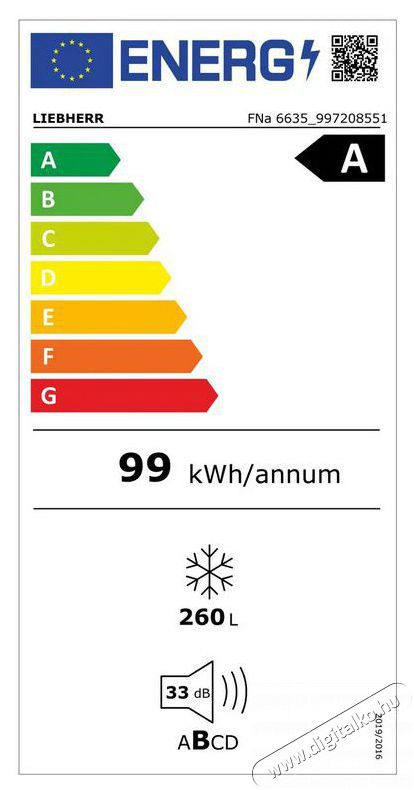 Liebherr FNa 6635 Plus NoFrost Fagyaszt&oacute; NoFrost &eacute;s k&ouml;rnyezetbar&aacute;t anyagokkal Konyhai term&eacute;kek - Hűtő, fagyaszt&oacute; (szabadon&aacute;ll&oacute;) - Fagyaszt&oacute;szekr&eacute;ny - 530907