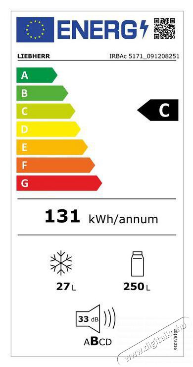 Liebherr IRBAc 5171 (617) Peak BioFresh Be&eacute;p&iacute;thető hűtőszekr&eacute;ny BioFresh Professional &eacute;s AutoDoor funkci&oacute;val (balos) Konyhai term&eacute;kek - Hűtő, fagyaszt&oacute; (be&eacute;p&iacute;thető) - Egyajt&oacute;s hűtő - 530884