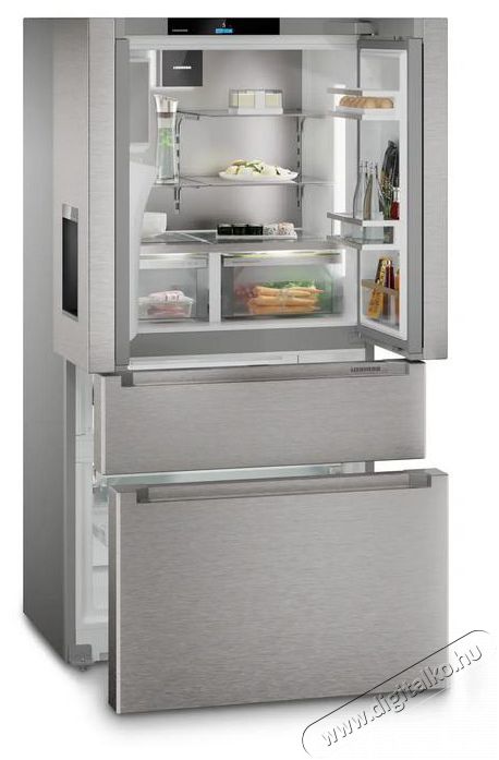 Liebherr MBsddi 9558 Prime BioFresh NoFrost Francia ajt&oacute;s hűtő-fagyaszt&oacute;szekr&eacute;ny 2 fagyaszt&oacute;fi&oacute;kkal, v&iacute;z- &eacute;s j&eacute;gkockaadagol&oacute;val Konyhai term&eacute;kek - Hűtő, fagyaszt&oacute; (szabadon&aacute;ll&oacute;) - Alulfagyaszt&oacute;s kombin&aacute;lt hűtő - 530891