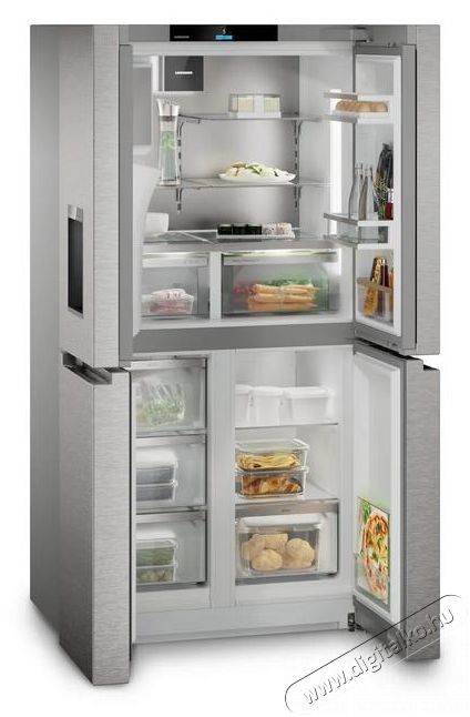 Liebherr MBsddi 9058 Prime BioFresh NoFrost 4 ajt&oacute;s francia ajt&oacute;s hűtő-fagyaszt&oacute; v&iacute;z- &eacute;s j&eacute;gkocka adagol&oacute;val Konyhai term&eacute;kek - Hűtő, fagyaszt&oacute; (szabadon&aacute;ll&oacute;) - Alulfagyaszt&oacute;s kombin&aacute;lt hűtő - 530898