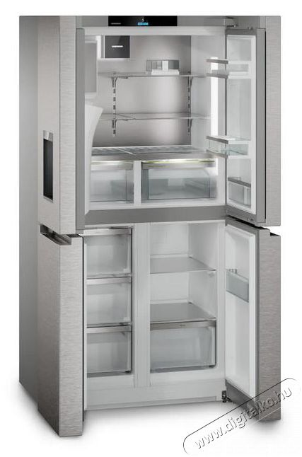 Liebherr MBsddi 9058 Prime BioFresh NoFrost 4 ajt&oacute;s francia ajt&oacute;s hűtő-fagyaszt&oacute; v&iacute;z- &eacute;s j&eacute;gkocka adagol&oacute;val Konyhai term&eacute;kek - Hűtő, fagyaszt&oacute; (szabadon&aacute;ll&oacute;) - Alulfagyaszt&oacute;s kombin&aacute;lt hűtő - 530898