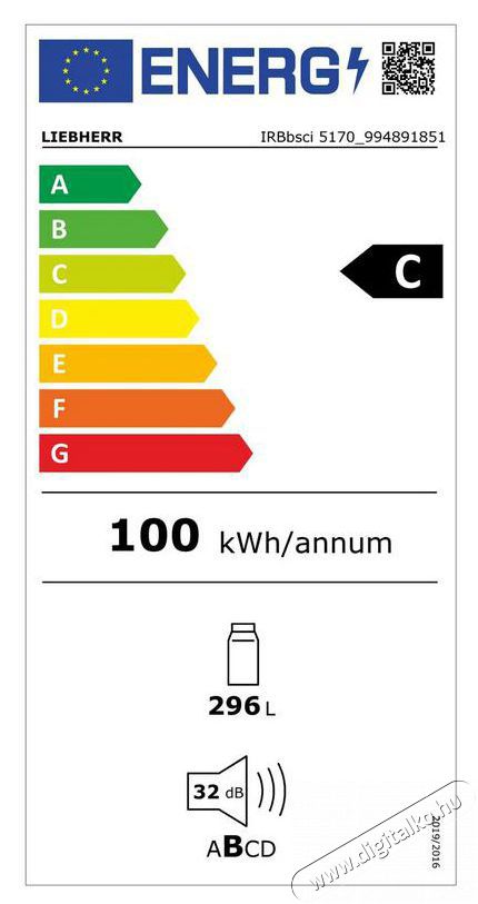 Liebherr IRBbsci 5170 Konyhai term&eacute;kek - Hűtő, fagyaszt&oacute; (be&eacute;p&iacute;thető) - Egyajt&oacute;s hűtő - 494703