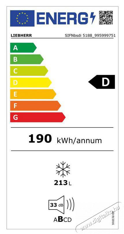 Liebherr SIFNbsdi 5188 Konyhai term&eacute;kek - Hűtő, fagyaszt&oacute; (szabadon&aacute;ll&oacute;) - Alulfagyaszt&oacute;s kombin&aacute;lt hűtő - 494740