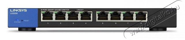 Linksys SMB LGS308 8port GbE LAN smart menedzselhető asztali Switch Iroda és számítástechnika - Hálózat - Switch - 326055