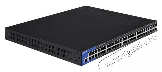 Linksys SMB LGS552P 48port POE+ GbE LAN 2port GbE combo RJ45/SFP és 2port 10GbE SFP+ L2 menedzselhető Switch Iroda és számítástechnika - Hálózat - Switch - 326064