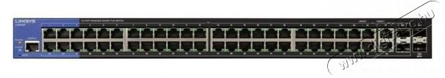 Linksys SMB LGS552P 48port POE+ GbE LAN 2port GbE combo RJ45/SFP és 2port 10GbE SFP+ L2 menedzselhető Switch Iroda és számítástechnika - Hálózat - Switch - 326064