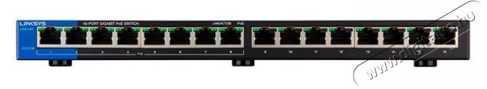 Linksys SMB LGS116P 16port POE+ 10/100/1000Mbps LAN nem menedzselhető asztali Switch Iroda és számítástechnika - Hálózat - Switch - 326052