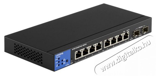 Linksys SMB LGS310MPC 8port POE+ GbE LAN +2 SFP Port Smart menedzselhető asztali Switch Iroda és számítástechnika - Hálózat - Switch - 396042