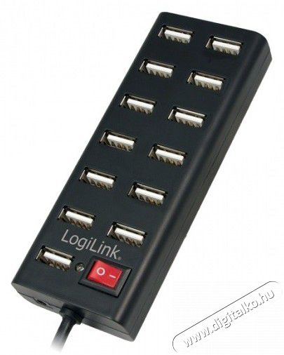 LogiLink UA0126 USB 2.0 13 portos hub ki/be kapcsolóval Iroda és számítástechnika - Notebook kiegészítő - USB hub / elosztó - 326117