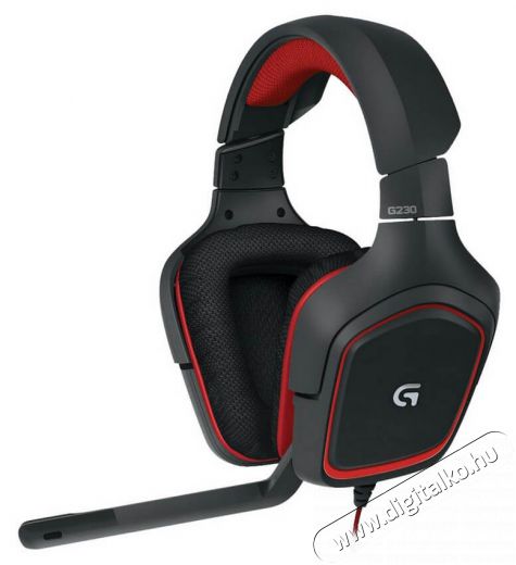 Logitech G230 (981-000540) Gamer headset - fekete/piros Audio-Video / Hifi / Multimédia - Fül és Fejhallgatók - Fejhallgató mikrofonnal / headset - 322285
