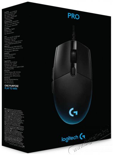 Logitech G PRO USB Gamer egér (910-004856) Iroda és számítástechnika - Egér - Vezetékes egér - 338711