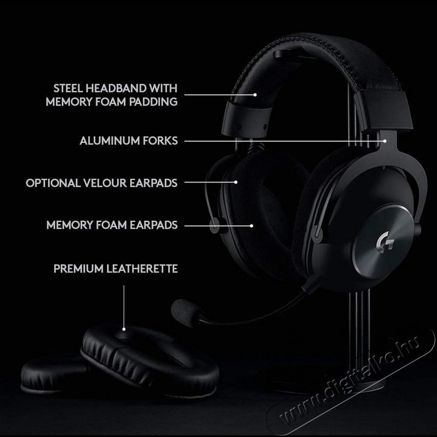Logitech G PRO X USB vezetékes gamer headset - fekete  Audio-Video / Hifi / Multimédia - Fül és Fejhallgatók - Fejhallgató - 367925