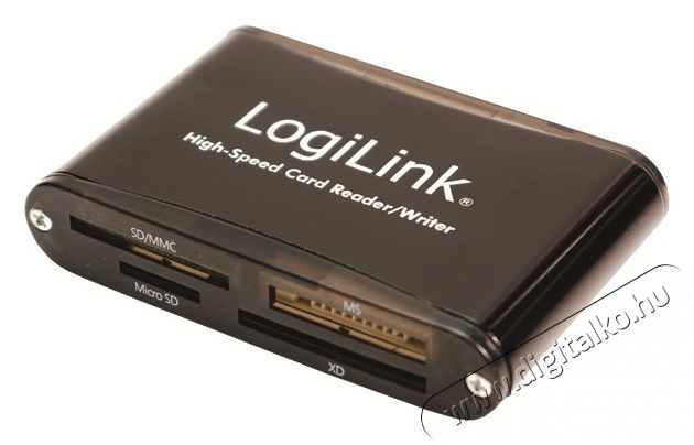 LogiLink USB 2.0-ás alumínium minden az egyben kártyaolvasó, fekete Újdonságok - Új termékek - 326124