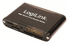 LogiLink USB 2.0-ás alumínium minden az egyben kártyaolvasó, fekete Újdonságok - Új termékek - 326124