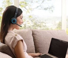 Logitech H600 vezeték nélküli mikrofonos fejhallgató (981-000342) Audio-Video / Hifi / Multimédia - Fül és Fejhallgatók - Fejhallgató mikrofonnal / headset - 321783