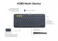 Logitech K380 Multi-device sötét-szürke Bluetooth UK billentyűzet Újdonságok - Új termékek - 339608