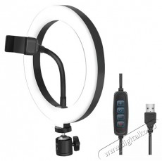 LogiLink AA0151 20cm fekete LED körlámpa okostelefonhoz Mobil / Kommunikáció / Smart - Mobiltelefon kiegészítő / tok - Tartó / rögzítő / állvány - 379631