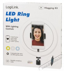 LogiLink AA0151 20cm fekete LED körlámpa okostelefonhoz Mobil / Kommunikáció / Smart - Mobiltelefon kiegészítő / tok - Tartó / rögzítő / állvány - 379631