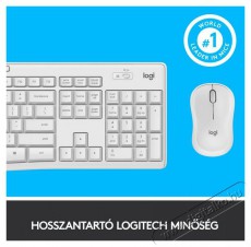 Logitech MK295 Silent HUN vezeték nélküli billentyűzet + egér - fehér Iroda és számítástechnika - Billentyűzet / billentyűzet szett - Vezetékes - 379652