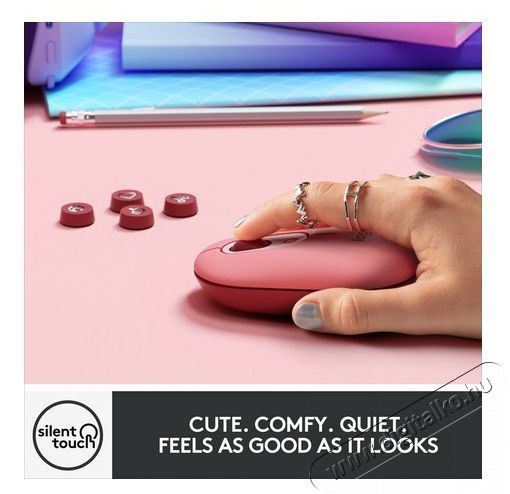 Logitech POP with emoji vezeték nélküli egér - rózsaszín Iroda és számítástechnika - Egér - Vezeték nélküli egér - 379662