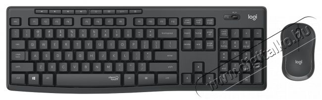 Logitech MK295 Silent HUN grafitszürke vezeték nélküli billentyűzet + egér Iroda és számítástechnika - Billentyűzet / billentyűzet szett - Vezeték nélküli - 398663