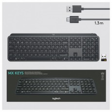 Logitech MX Keys vezeték nélküli billentyűzet háttérvilágítással, US layout (920-009415) Iroda és számítástechnika - Billentyűzet / billentyűzet szett - Vezeték nélküli - 400295