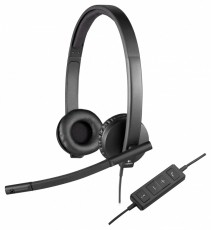 Logitech H570e USB fekete headset Audio-Video / Hifi / Multimédia - Fül és Fejhallgatók - Fejhallgató mikrofonnal / headset - 428293