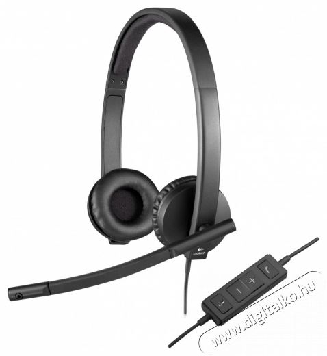 Logitech H570e USB fekete headset Audio-Video / Hifi / Multimédia - Fül és Fejhallgatók - Fejhallgató mikrofonnal / headset - 428293