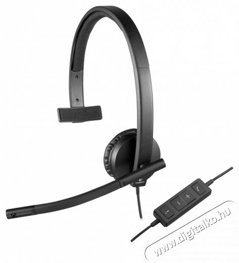 Logitech H570e USB fekete mono headset Mobil / Kommunikáció / Smart - Mobiltelefon kiegészítő / tok - Headset - 434585