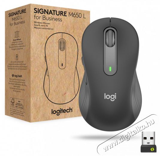 Logitech M650 Signature for Business vezeték nélküli grafitszürke egér Iroda és számítástechnika - Egér - Vezeték nélküli egér - 434110