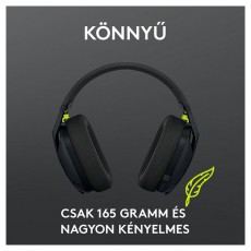 Logitech G435 Lightspeed Wireless fekete gamer headset Audio-Video / Hifi / Multimédia - Fül és Fejhallgatók - Fejhallgató mikrofonnal / headset - 437312