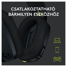 Logitech G435 Lightspeed Wireless fekete gamer headset Audio-Video / Hifi / Multimédia - Fül és Fejhallgatók - Fejhallgató mikrofonnal / headset - 437312