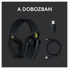 Logitech G435 Lightspeed Wireless fekete gamer headset Audio-Video / Hifi / Multimédia - Fül és Fejhallgatók - Fejhallgató mikrofonnal / headset - 437312