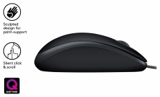 Logitech OEM B110 USB fekete egér Iroda és számítástechnika - Egér - Vezeték nélküli egér - 453435