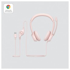 Logitech 981-001281 H390 USB-s rózsaszín mikrofonos fejhallgató Audio-Video / Hifi / Multimédia - Fül és Fejhallgatók - Fejhallgató mikrofonnal / headset - 465043