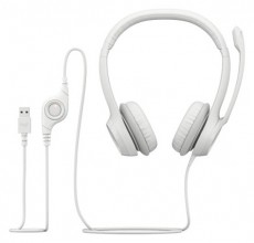 Logitech 981-001286 H390 USB-s fehér mikrofonos fejhallgató Audio-Video / Hifi / Multimédia - Fül és Fejhallgatók - Fejhallgató mikrofonnal / headset - 465042