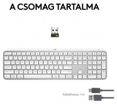 Logitech MX Keys S US szürke billentyűzet Iroda és számítástechnika - Billentyűzet / billentyűzet szett - Vezeték nélküli - 476861
