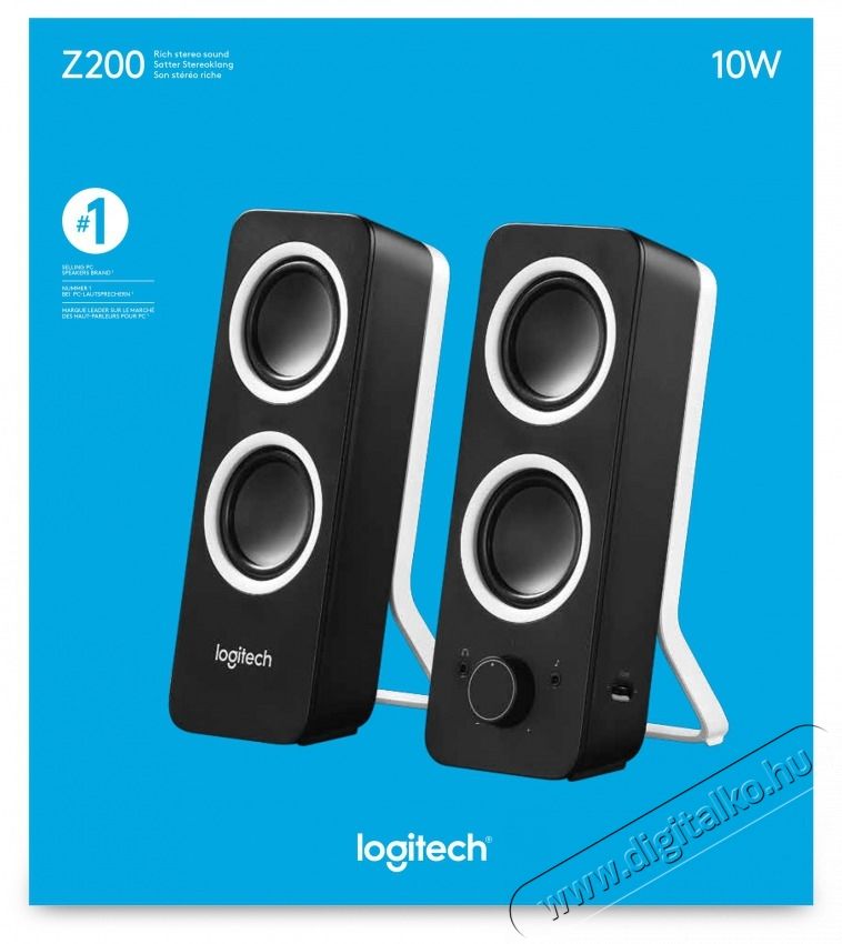 Logitech Hangsz&oacute;r&oacute; 2.0 - Z200 5W Adapteres, Fekete Iroda &eacute;s sz&aacute;m&iacute;t&aacute;stechnika - PC hangsz&oacute;r&oacute; / hangfal - 480019