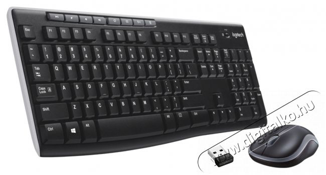 Logitech MK270 UK fekete vezeték nélküli billentyűzet + egér Iroda és számítástechnika - Billentyűzet / billentyűzet szett - Vezeték nélküli - 478583