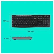 Logitech MK270 UK fekete vezeték nélküli billentyűzet + egér Iroda és számítástechnika - Billentyűzet / billentyűzet szett - Vezeték nélküli - 478583