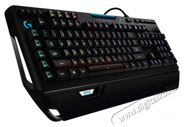 Logitech Billentyűzet - G910 Orion Spectrum RGB Mechanikus Gaming Vezet&eacute;k N&eacute;lk&uuml;li Fekete, DE Mobil / Kommunik&aacute;ci&oacute; / Smart - Tablet / E-book kieg&eacute;sz&iacute;tő, tok - Billentyűzet - 490203