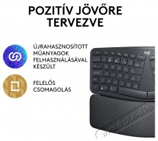 Logitech Ergo K860 Wireless Split Keyboard - US INTL Tv kiegészítők - Távvezérlő - Wireless billentyűzet - 503377