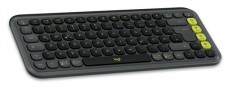 Logitech POP Icon Keys US vezeték nélküli grafitszürke/zöld billentyűzet Iroda és számítástechnika - Billentyűzet / billentyűzet szett - Vezeték nélküli - 507668