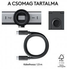 Logitech MX Brio 4K Ultra HD szürke webkamera Iroda és számítástechnika - Webkamera - 514953