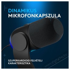 Logitech G Blue Yeti GX dinamikus RGB, black Fotó-Videó kiegészítők - Mikrofon - Fotó-videó mikrofon - 525245