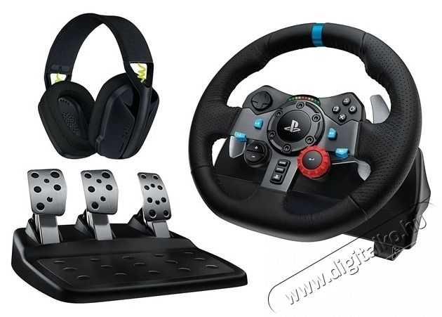 Logitech G29 Driving Force PC/PS4/PS5 korm&aacute;ny + G435 vezet&eacute;k n&eacute;lk&uuml;li fejhallgat&oacute; Iroda &eacute;s sz&aacute;m&iacute;t&aacute;stechnika - J&aacute;t&eacute;k konzol - Kontroller - 531350