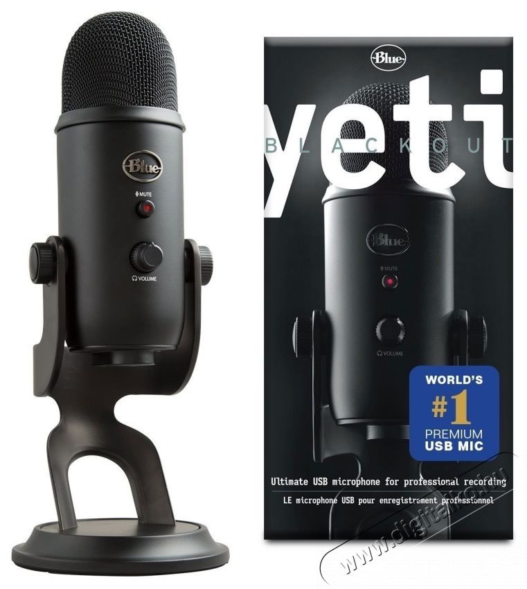 Logitech Blue Yeti USB, Blackout (988-000229) Fot&oacute;-Vide&oacute; kieg&eacute;sz&iacute;tők - Mikrofon - Fot&oacute;-vide&oacute; mikrofon - 531405