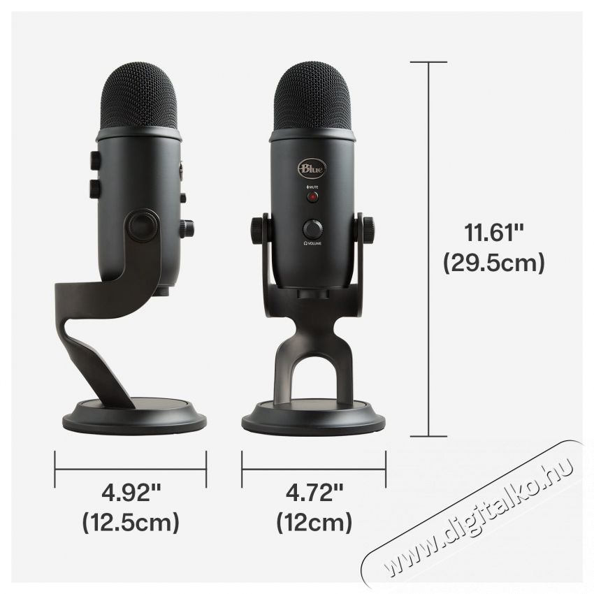 Logitech Blue Yeti USB, Blackout (988-000229) Fot&oacute;-Vide&oacute; kieg&eacute;sz&iacute;tők - Mikrofon - Fot&oacute;-vide&oacute; mikrofon - 531405